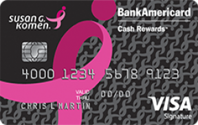 Susan G. Komen® Cash Rewards Visa® credit card from Bank of America photo